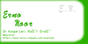 erno moor business card