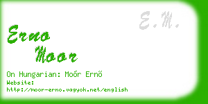 erno moor business card